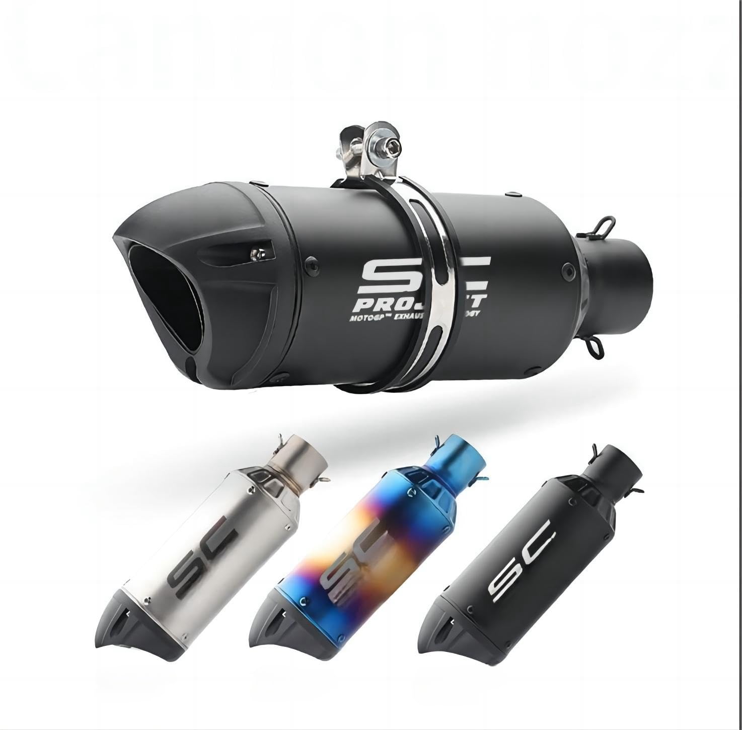 [S508] スリップオン マフラー サイレンサー 50.8 バッフル チタン風 fit=scale-down,w=1200