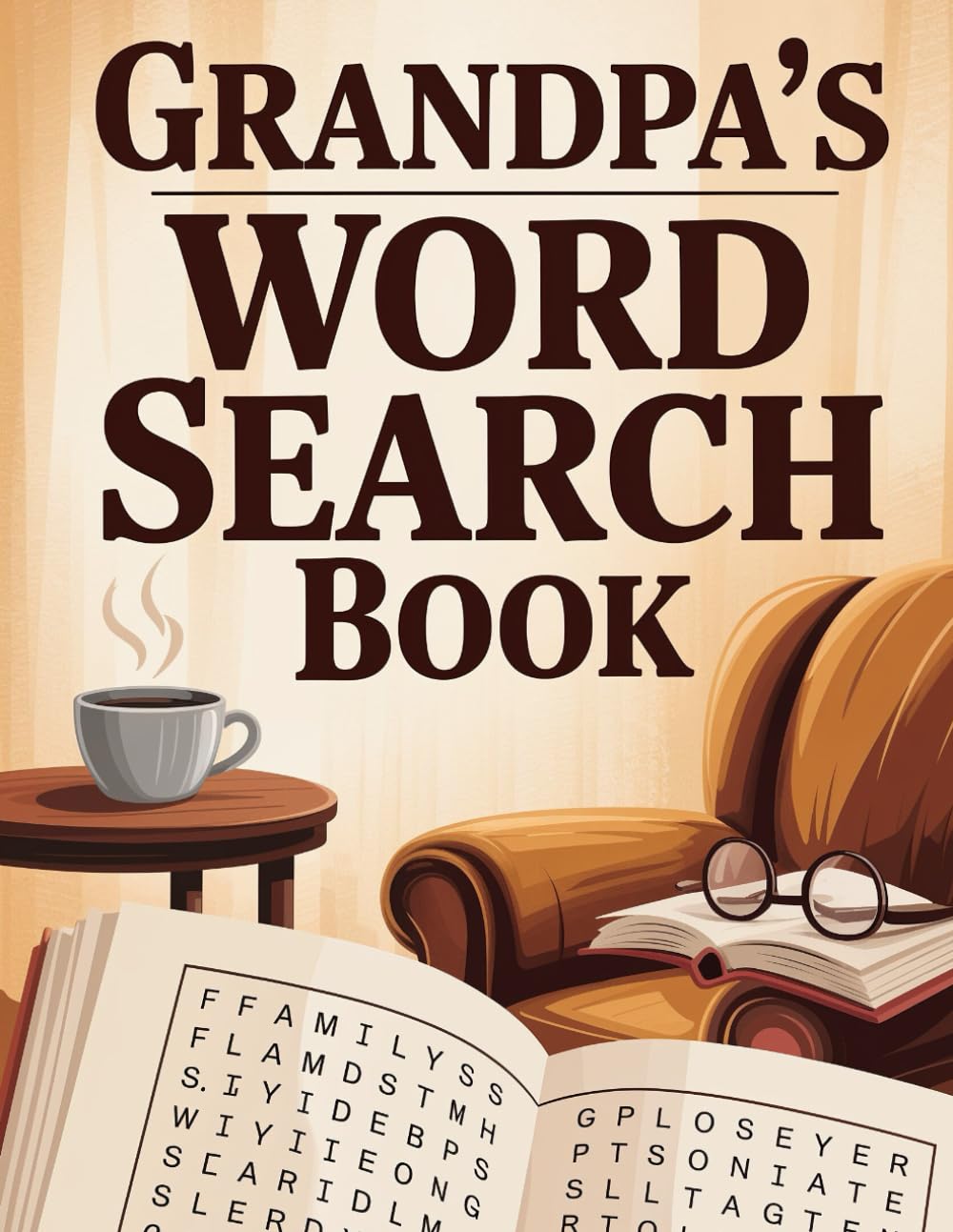 Word Search Book for Seniors. Easy and Relaxing Grandpa Large-Print Puzzles to Keep the Mind Sharp for Alzheimer’s and Dementia Care