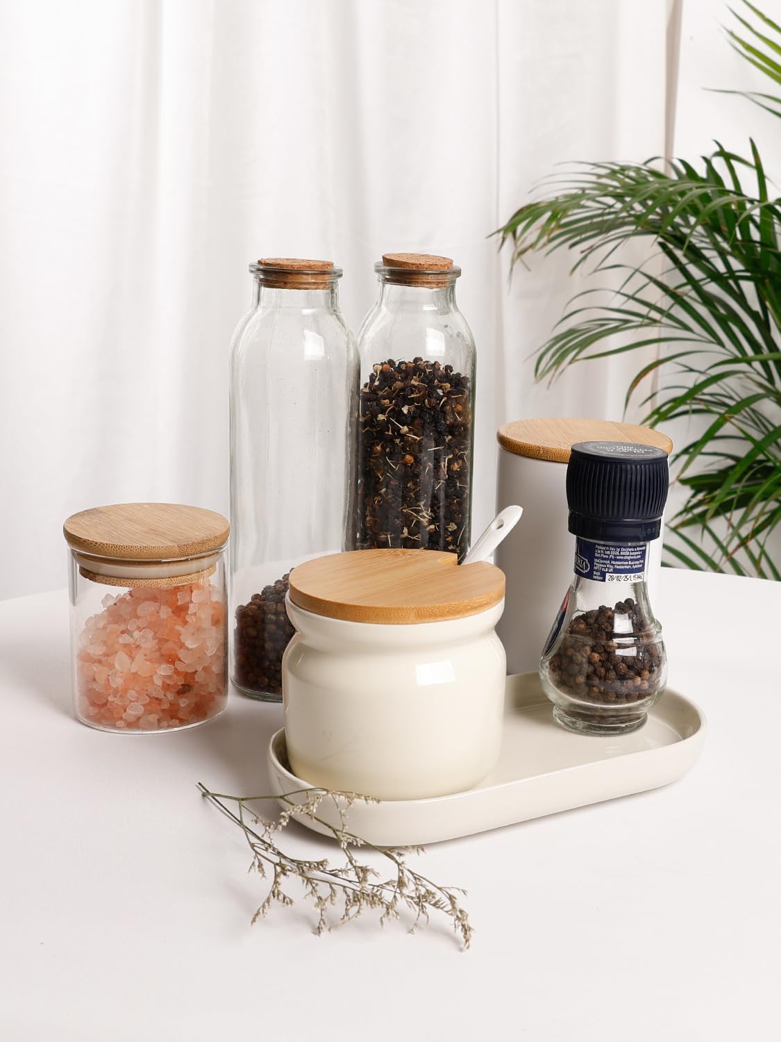 INGOFIN 7" Ceramic Bathroom Vanity Tray - Bathroom Organizer Countertop Tray for Perfume, Jewelry, Candles, Small Kitchen Counter Soap Tray, Decorative for Bathroom Vanity and Toilet Tank, Beige - Image 7