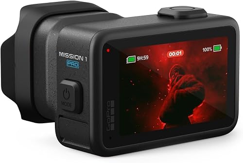 GoPro Mission 1 Pro - Caméra d'action cinéma compacte avec vidéo 8K60, capteur 1", Performances avancées en Basse lumière, Photos 50 MP, ralenti 960 IPS, stabilisation HyperSmooth - 3