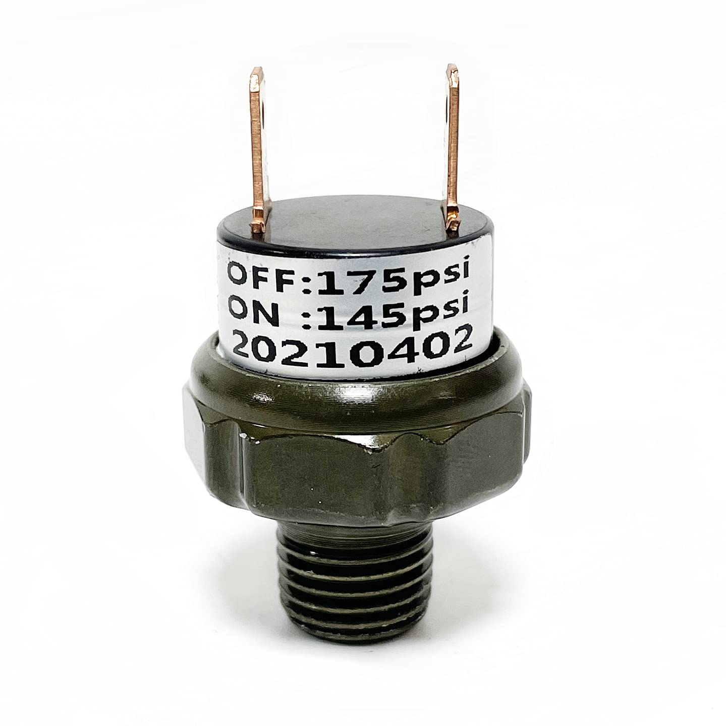 145-175 PSI Air Pressure Switch Tank Mount Type Thread 1/4 NPT 12V/24V for Train/Air Horn (145-175PSI)