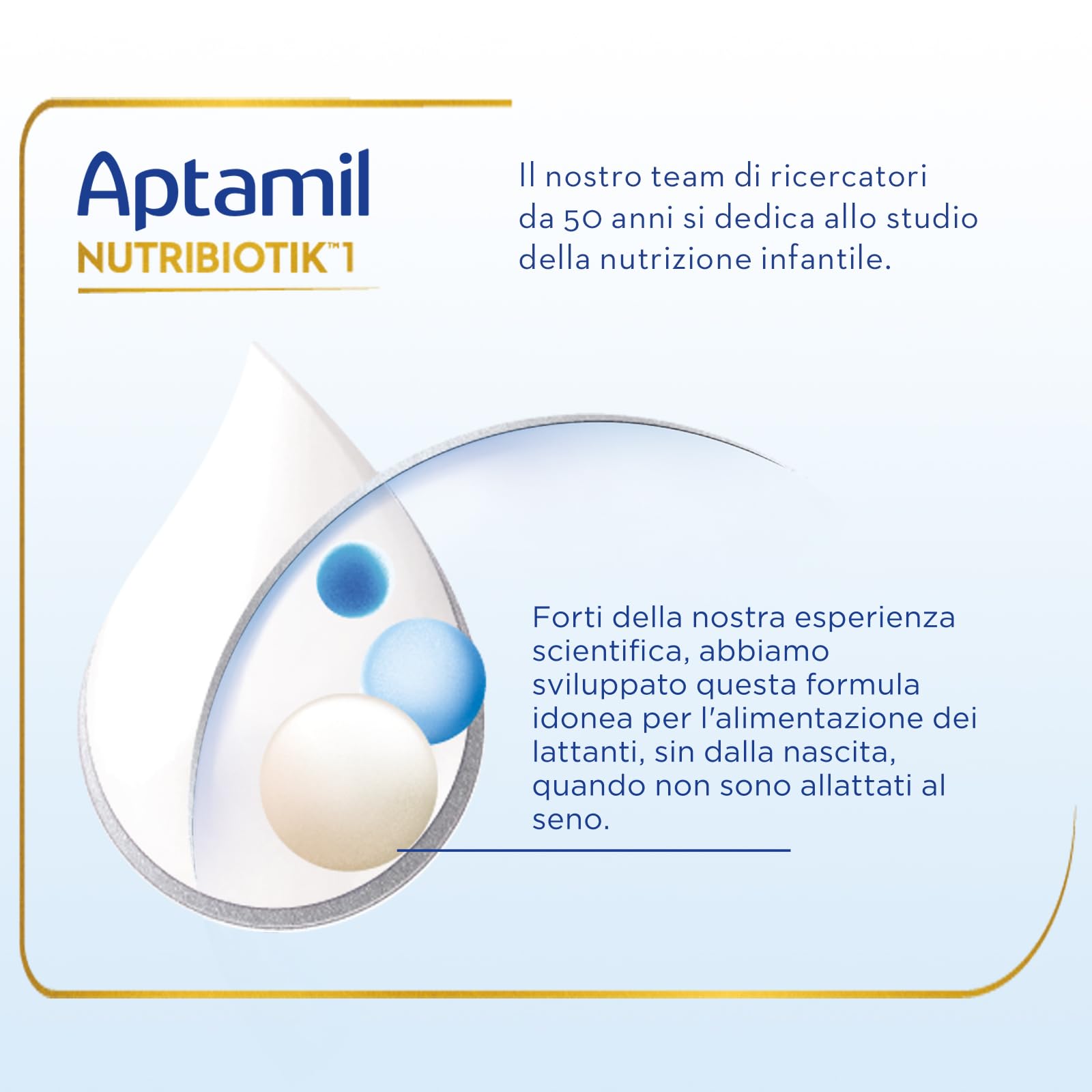 APTAMIL Nutribiotik 1 - Latte per lattanti in polvere dalla Nascita al 6° mese, Formula Brevettata - Confezione 3300 grammi (3 confezioni da 1100g)