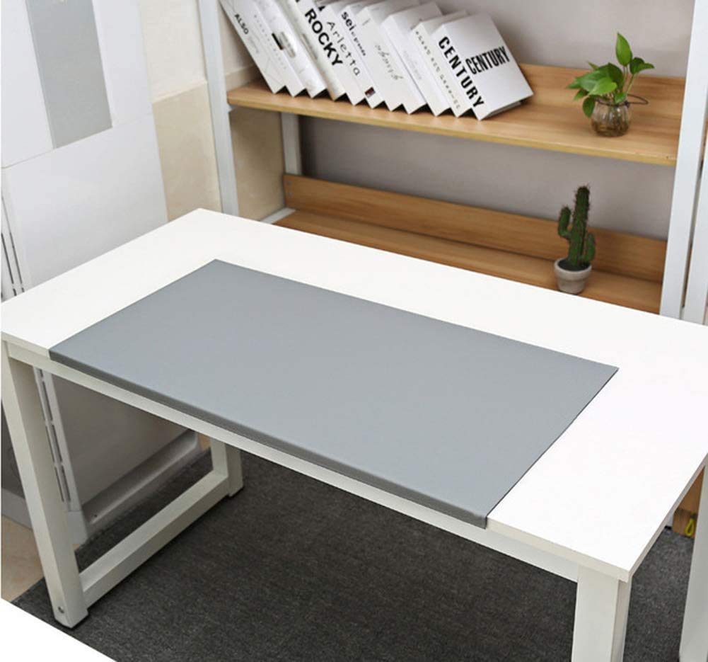 Waterproof Desk Pad with Edge Protector, Premium PU Leather Office Desktop Mat with Lip, Non-Slip Gaming Mouse Pad Keyboard Mat, Home Writing Pad