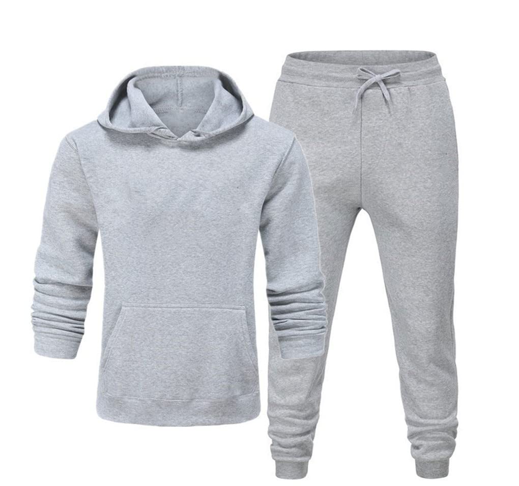 Vêtements de sport style décontracté à capuche automne hiver gris L - 4