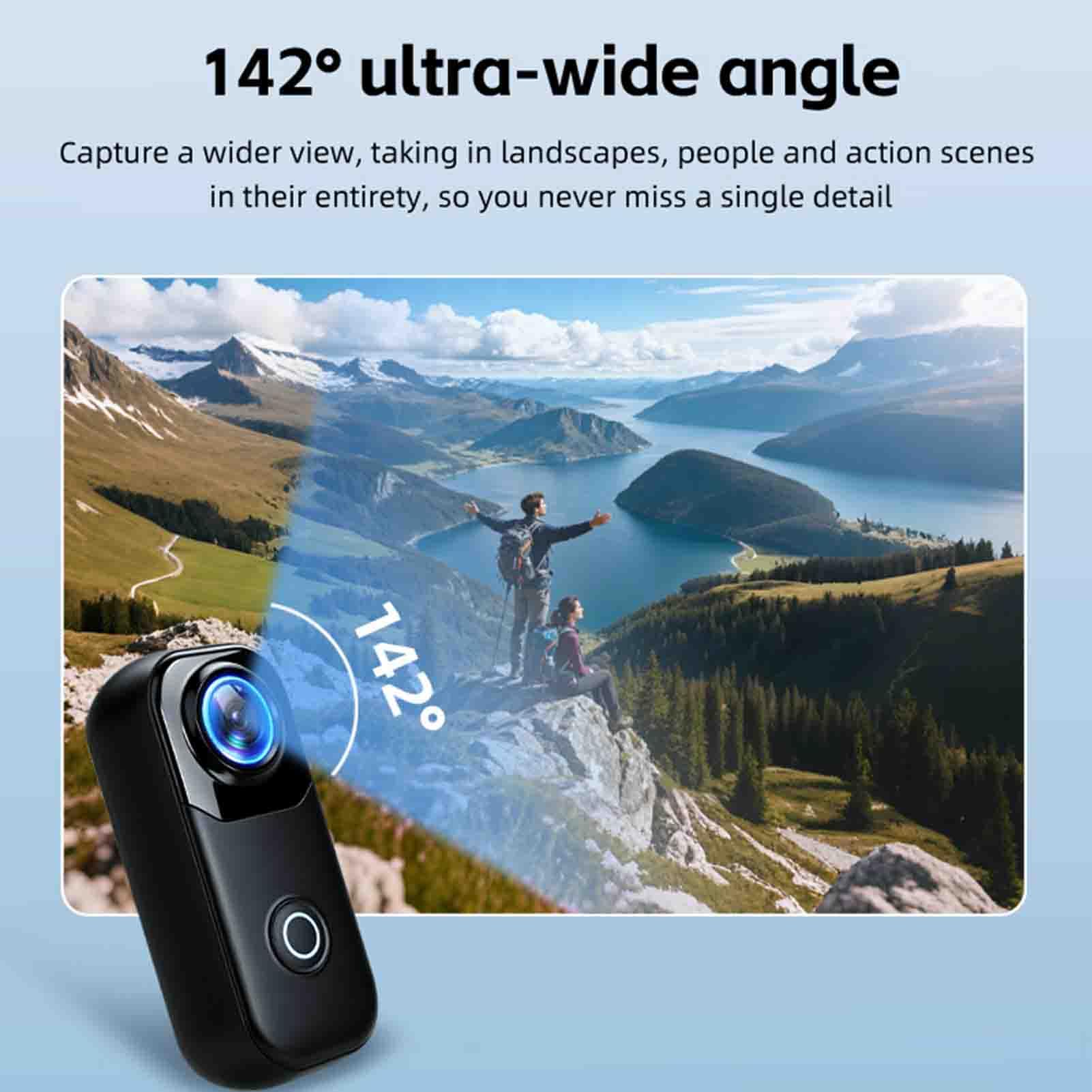Action Camera 4K con Custodia Impermeabile, Videocamera POV