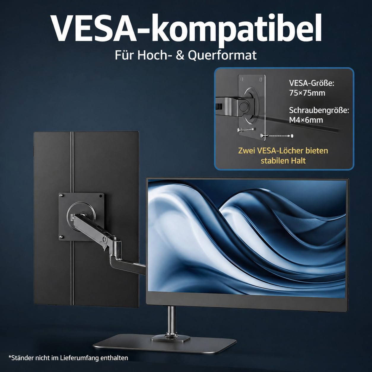cocopar Tragbarer Monitor 15.6 Zoll 1080P FHD 85% sRGB HDMI USB-C VESA montierbar