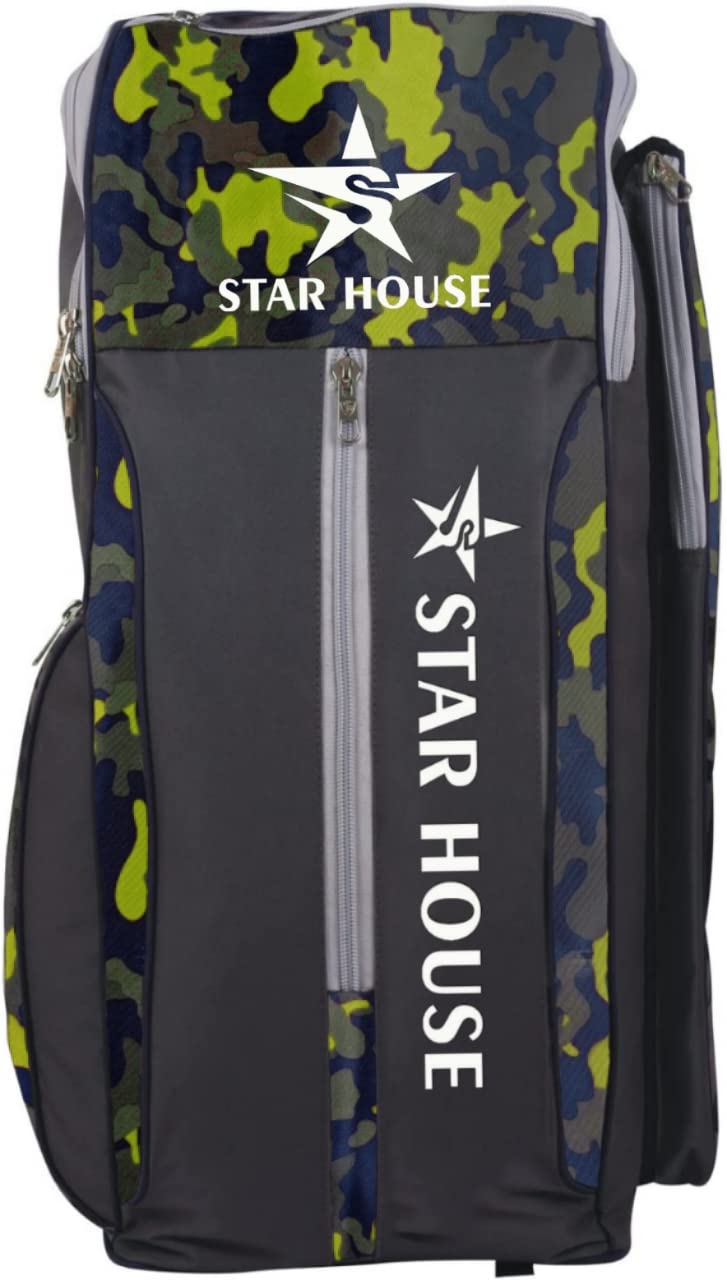 Star House Nylon Fabric Unique Design with Heavy Padded Cricket Kit Bag for Cricketers (Yellow)-picture-11