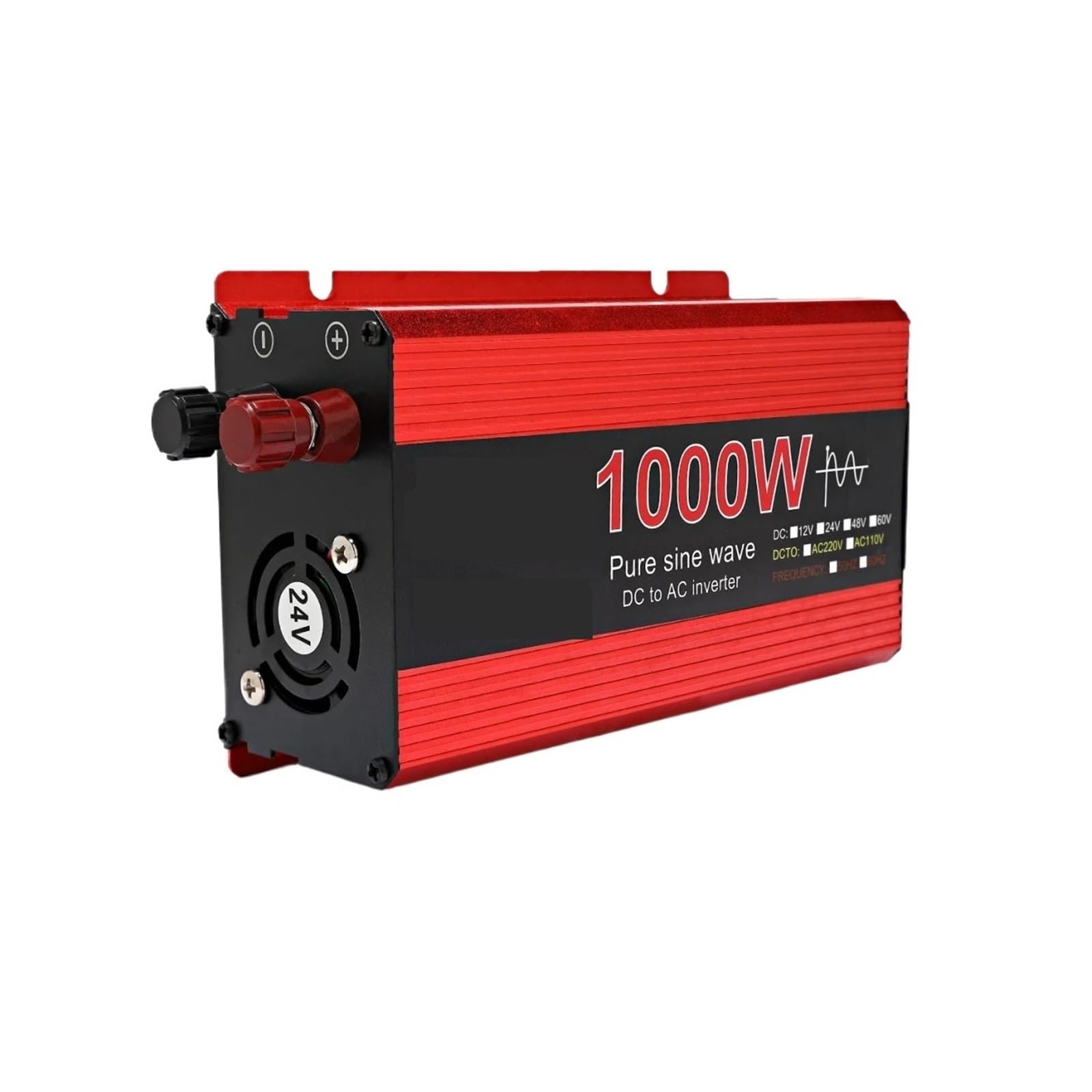 Falownik sinusoidalny 1000 W, 2000, 3000, DC 12 V na AC 110 50/60 Hz, falownik samochodowy solarny, Wydajny, gotowy na energię słoneczną(1000W)