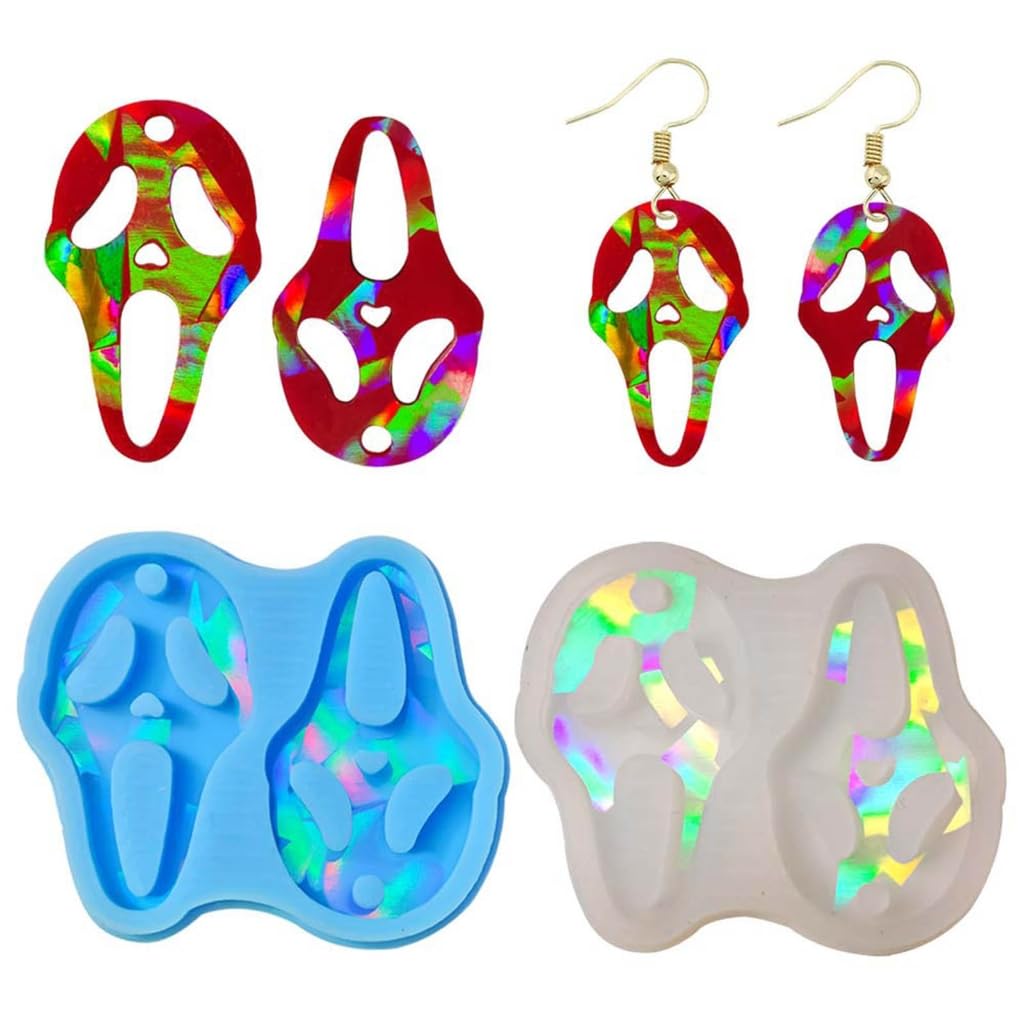 Moule En Silicone Holographique Pour Boucles D'oreilles Résine - Outil DIY Bijoux, Pendentifs Et Décorations