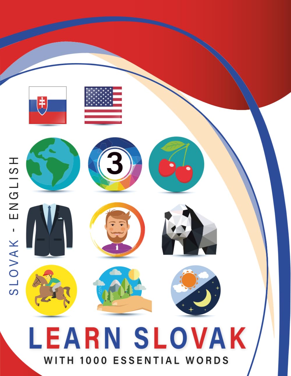 Learn Slovak with 1000 Essential Words: Bilingual Slovakian - English Language Learning Book for Kids & Adults with Essential Vocabulary