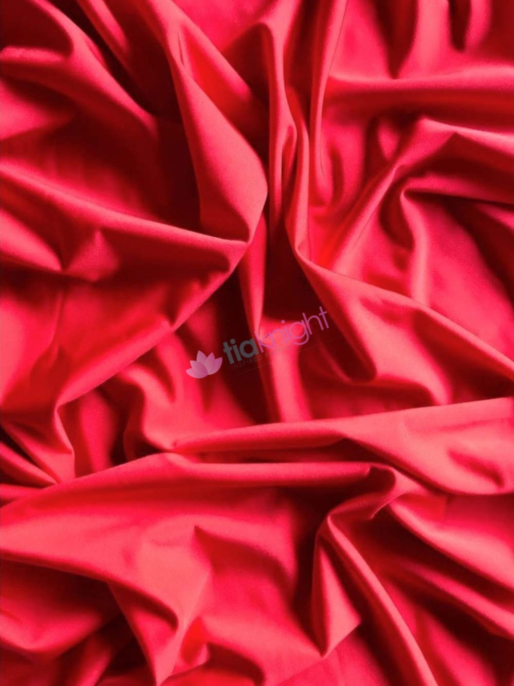 Premium Quality Shiny Elastane Material | 4 Way Stretch | Dressmaking, Swimwear, Leotards | Sold by The Metre | 50+ Colours in Stock | Same Day Dispatch | by Tia Knight (Q54) (Tomato Red) — image 1