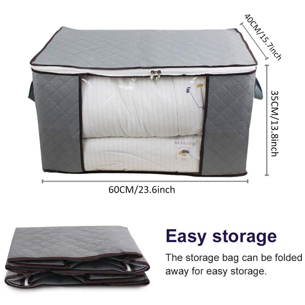 4 Sacs Rangement 84L Étanches - Protection Literie/Vêtements - Fenêtre Transparente