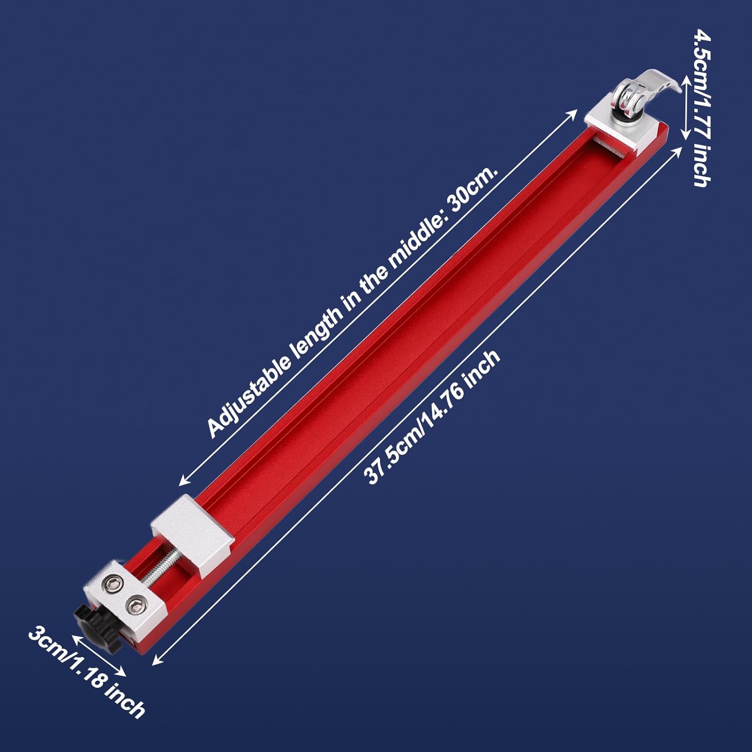 Cutting Machine Base Rip Guide, Adjustable Circular Skill Saw Track Guide Rail Aluminum Alloy Straight Edge Circular Saw Milling Positioning Clamp Accessories for Cutting Tasks