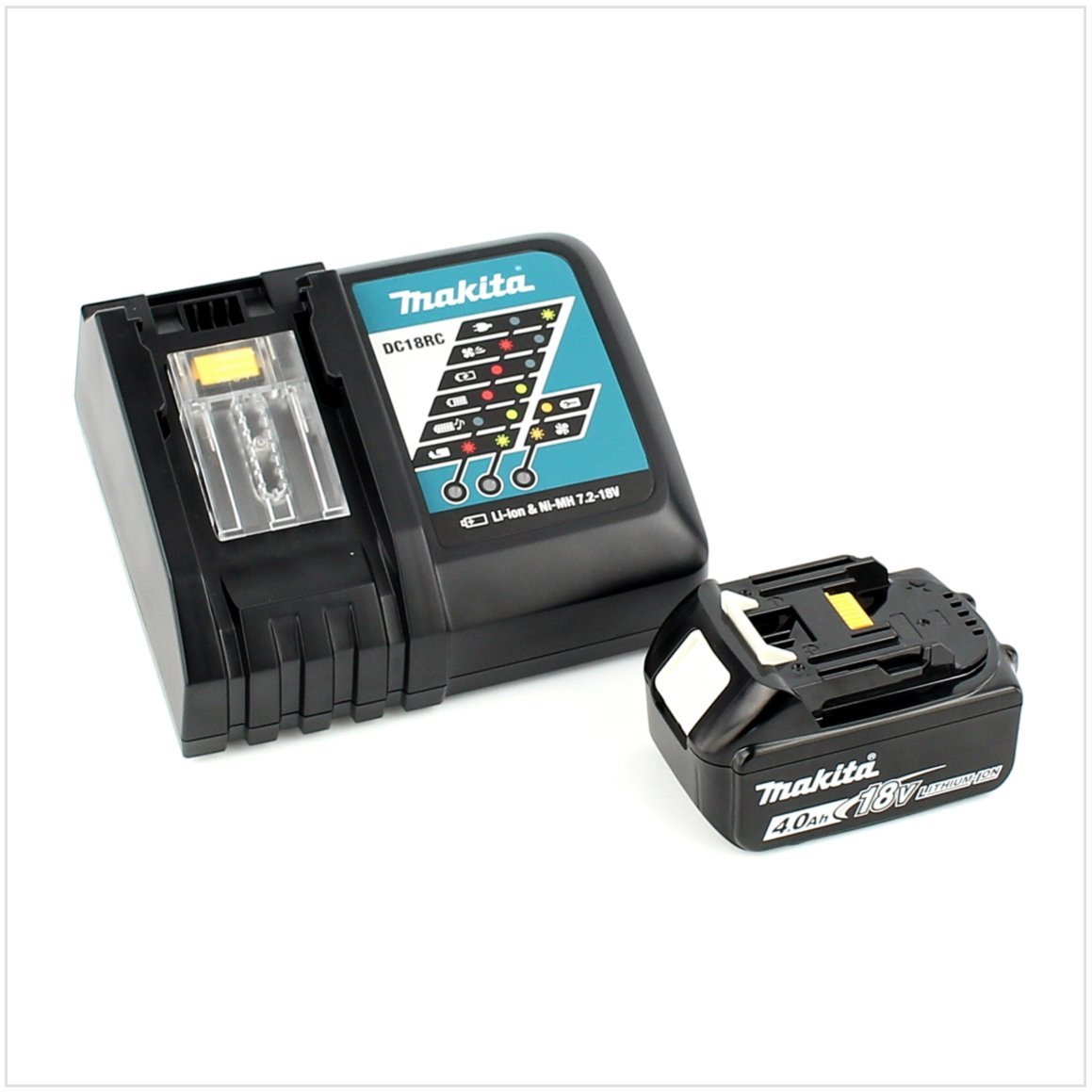 Makita DGA 504 RM1J akumulatorowa szlifierka kątowa 18 V 125 mm bezszczotkowa + 1 x akumulator 4,0 Ah + ładowarka + Makpac