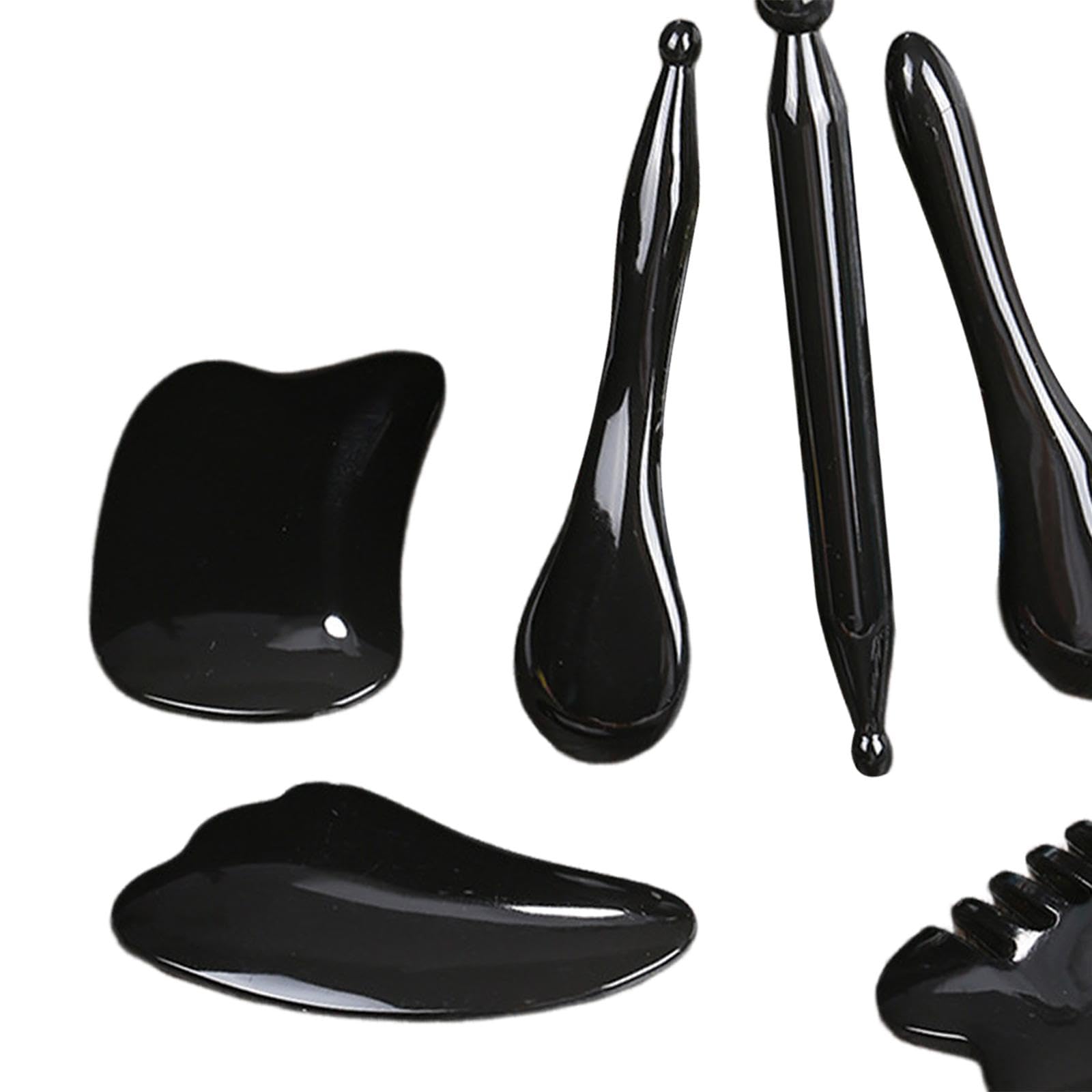 Herramienta de Masaje Gua Sha de Resina de 4x7 Piezas, Manual, para Un Lifting Facial Y Una Tez Hermosa. Tabla de Masaje Gua Sha, 4 piezas
