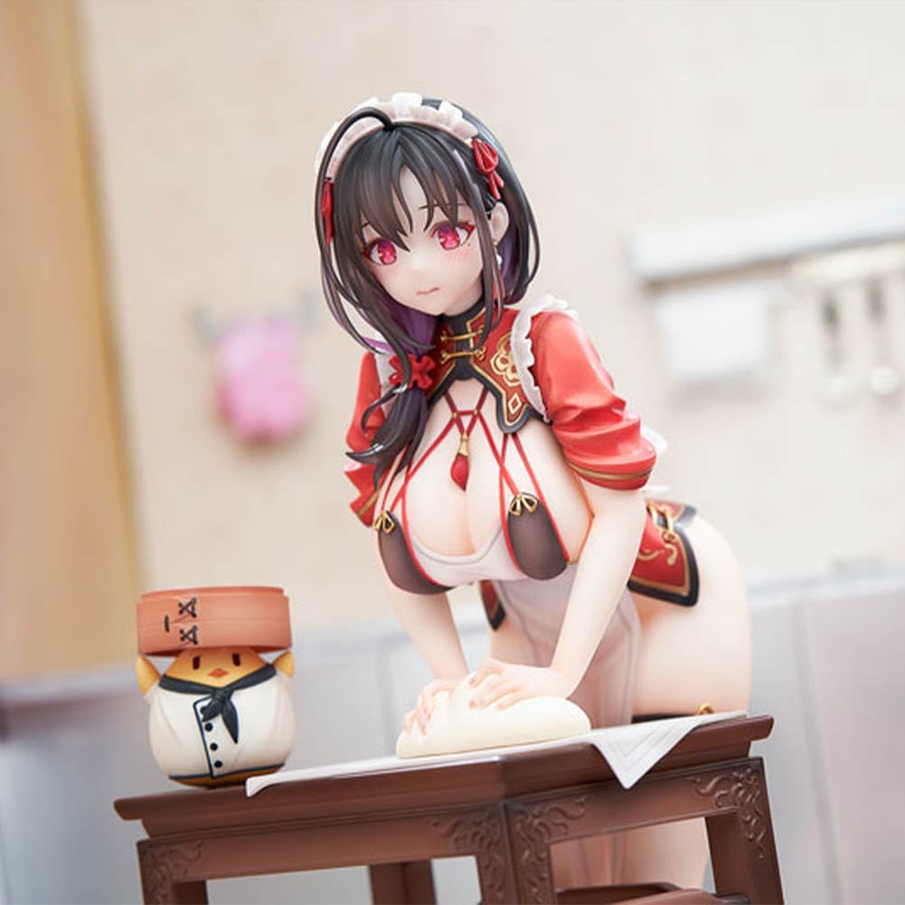 Anime Ting An Figura Cheongsam Girl Modelo 23CM Estatua de acción de PVC