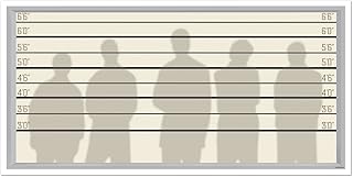 Beistle Printed Plastic Criminal Mug Shot Line Up Wall Photo Booth Backdrop Scene Investigation Decorations for Birthday and Bachelorette Parties, RED