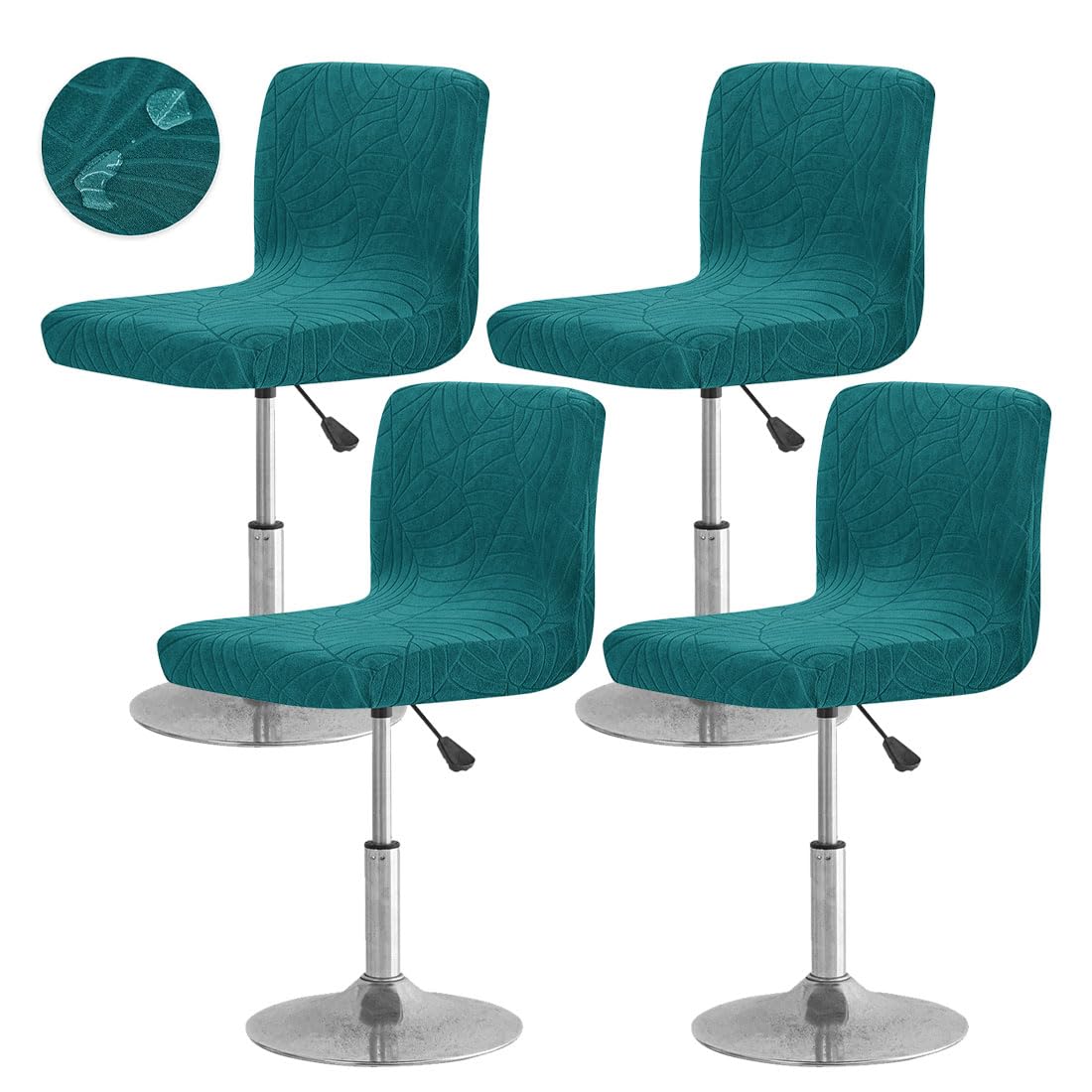 Buenanir Bar Stool Cover with Back Waterproof Counter Height Bar Stool Slipcovers Stretch Swivel Barstools Slipcovers Pub Counter Chairs Covers for