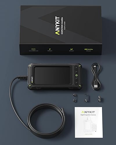 Miniatura 8 de Cámara de inspección de boroscopio con luz, cámara endoscopio industrial con pantalla LCD de 4.3 pulgadas, cámara digital de serpiente HD