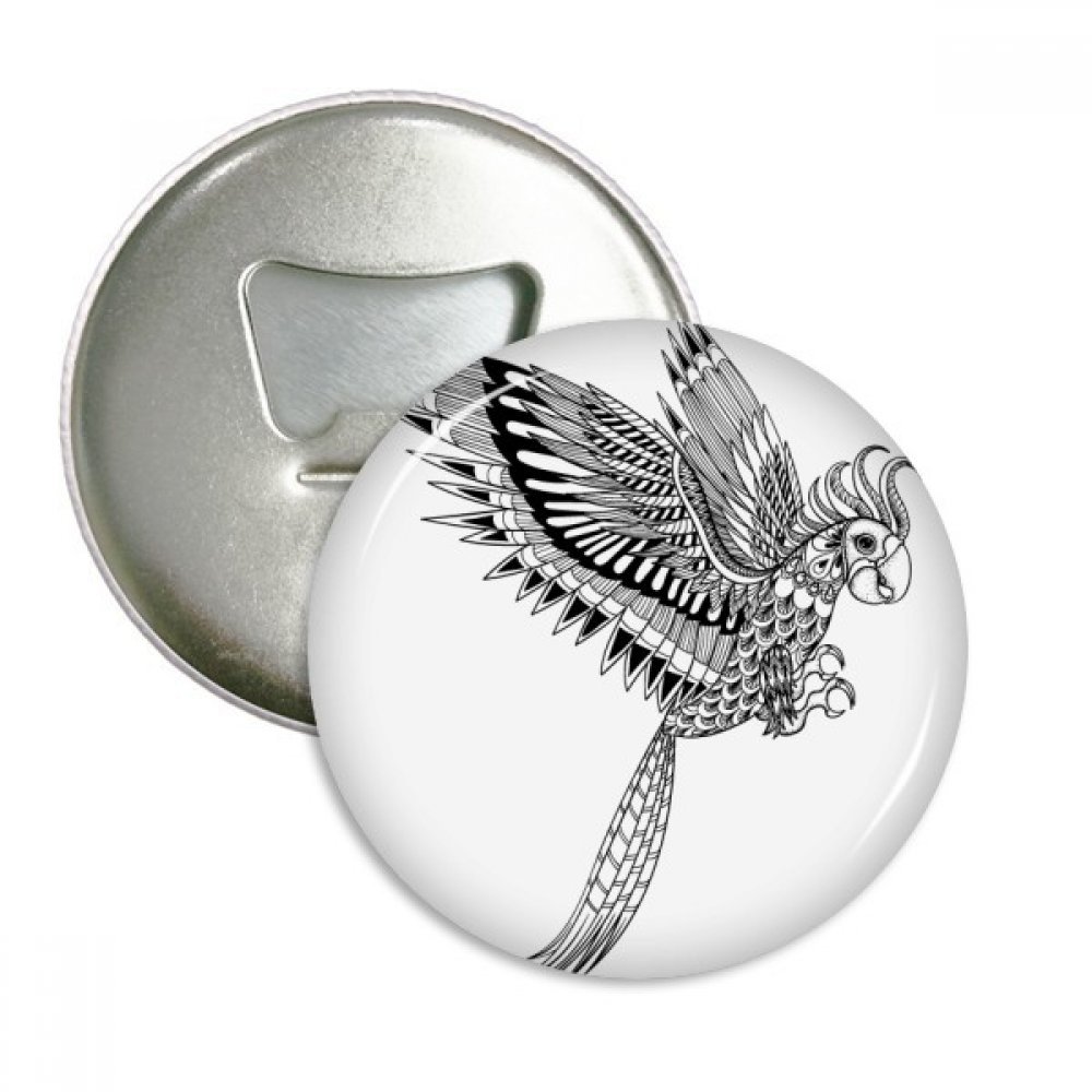 Ouvreur aimants oiseau volant bouteille ronde argent pour décoration frigo
