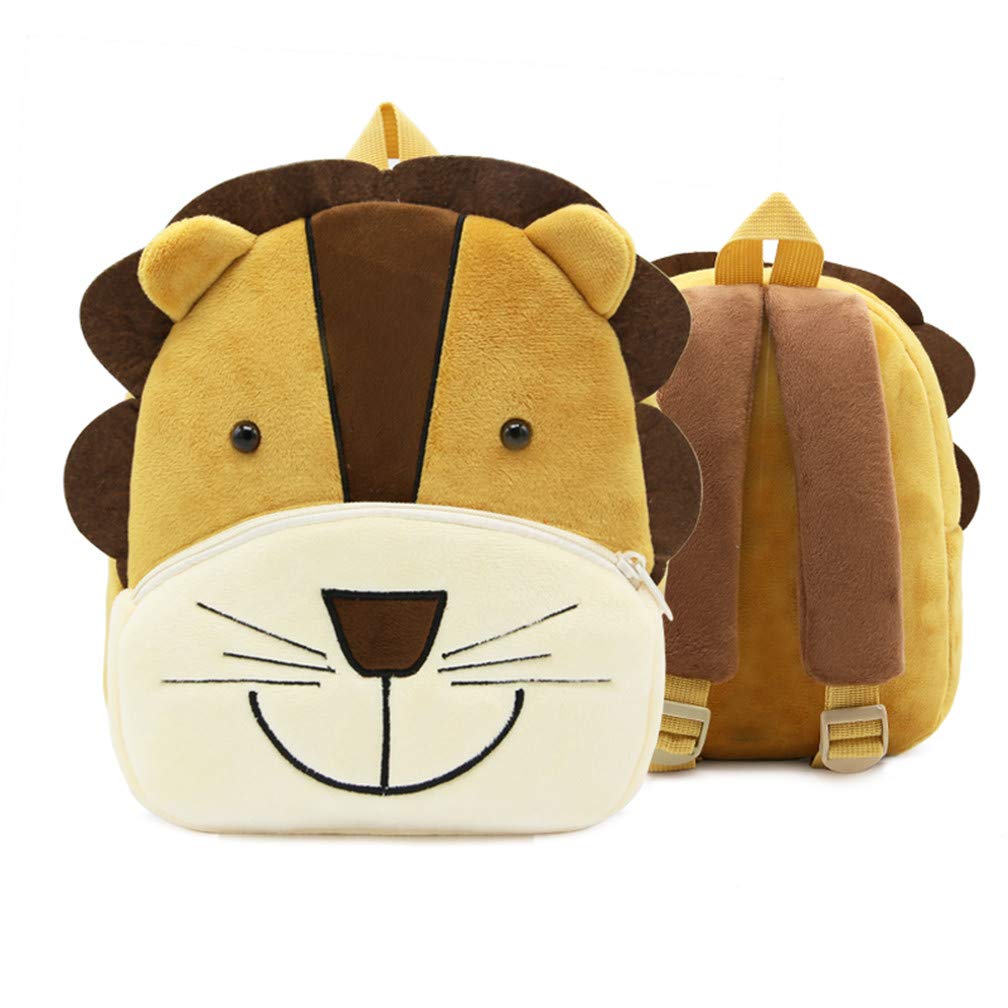 BEFUNIRISE Toddler Backpack for Boys and Girls, Cute Animal Cartoon Mini Backpack Little For Kids 2-6 Years (Lion)