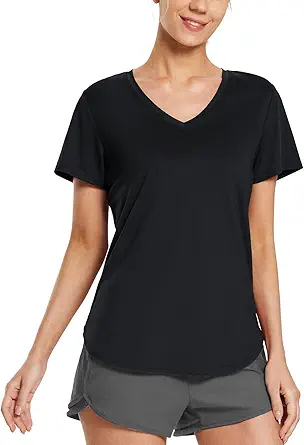 BALEAF Women's Short Sleeve Running Workout Shirts Athletic Tops Lightweight Quick Dry Training Yoga Crewneck