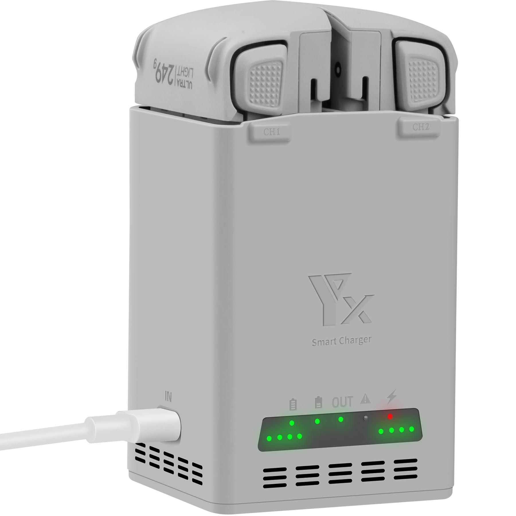 Chargeur de batterie pour drone DJI Lito X1/Lito 1, hub de charge bidirectionnel avec câble de charge USB-C, 2 ports de charge rapide pour Lito X1/Lito 1 Accessoires de batterie
