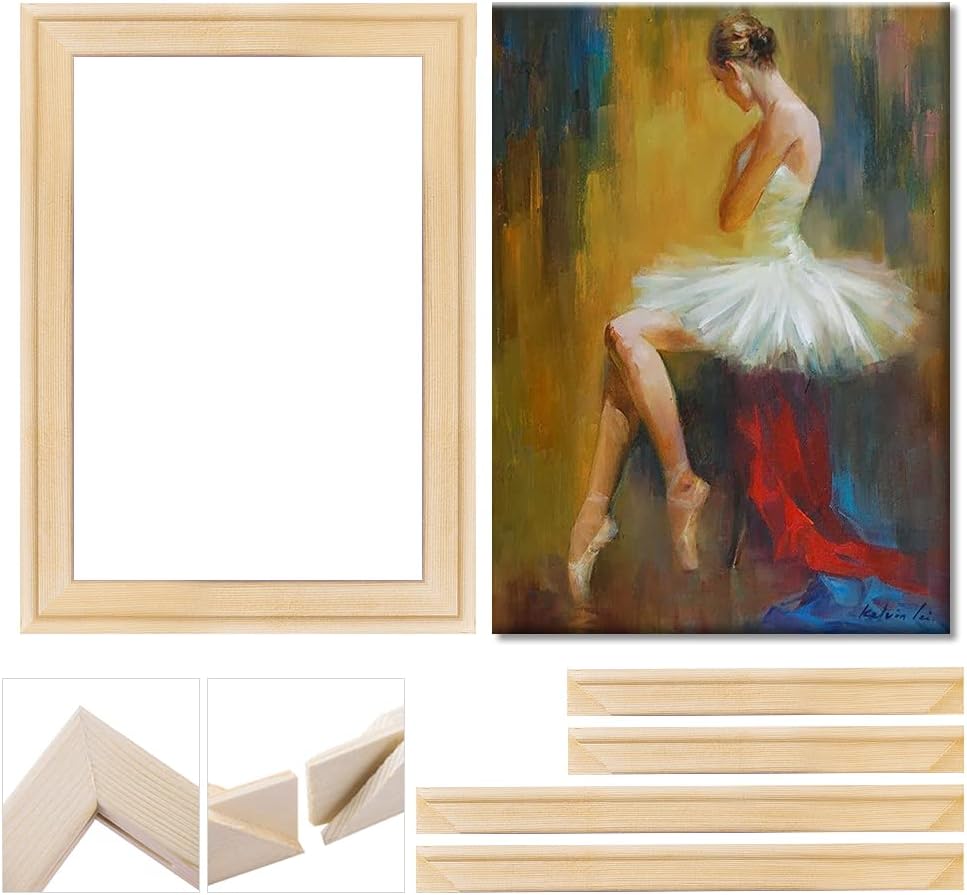 Solid Pine Canvas Stretcher Bars Canvas Frames for Paintings, Prints & Posters Sold in Pairs