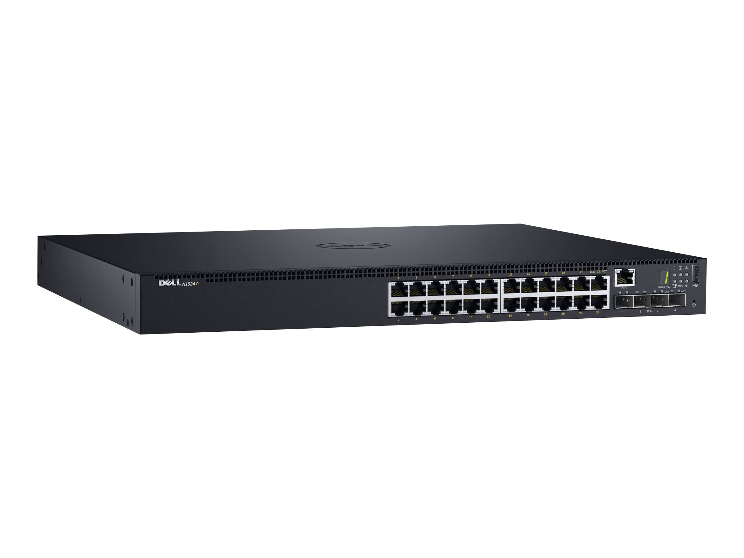 DELL N1524P Géré L3 Gigabit Ethernet (10/100/1000) Connexion Ethernet, supportant l'alimentation Via ce Port (PoE) 1U Noir