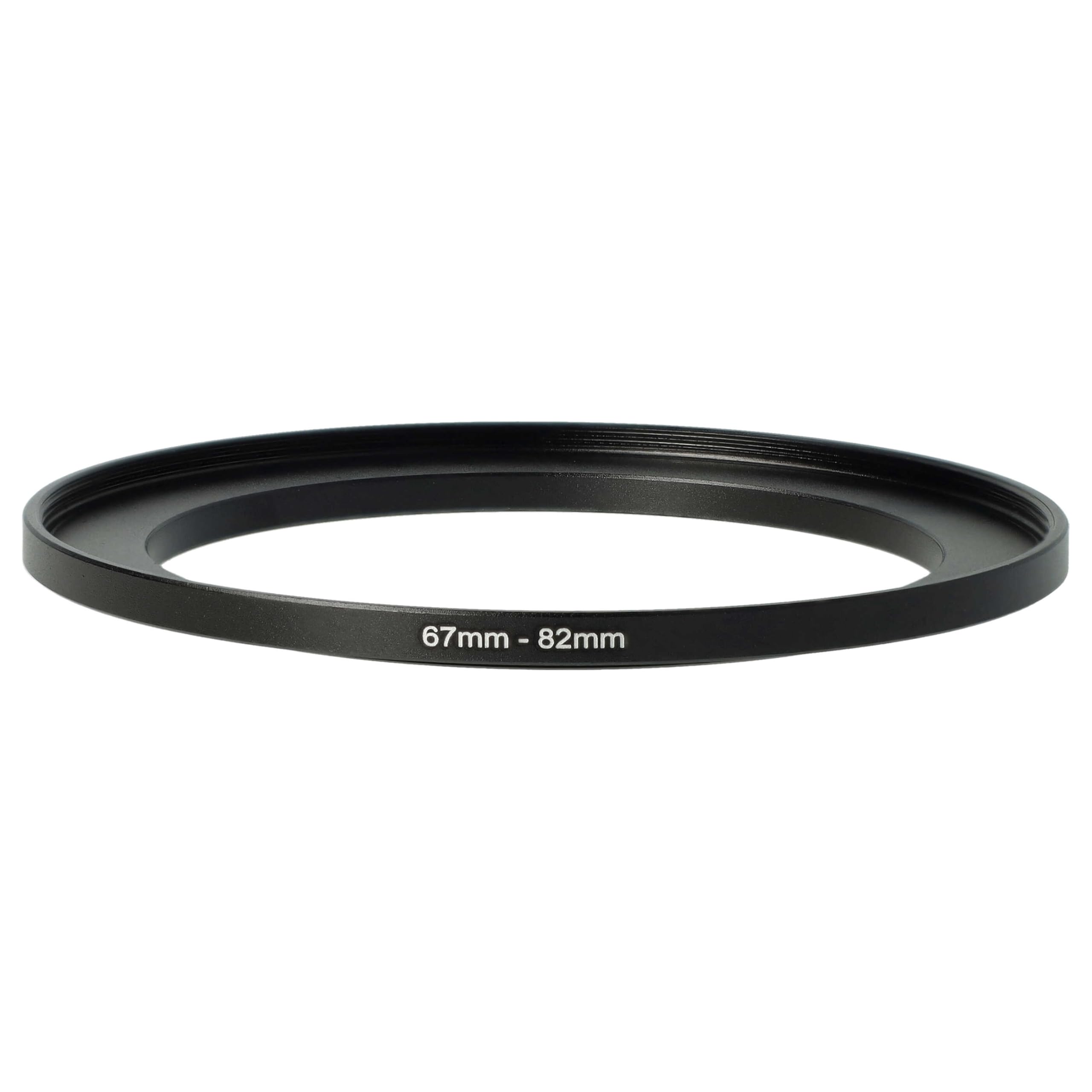 vhbw anello step-up 67mm - 82mm per obiettivo fotocamera - Adattatore filtro, metallo nero
