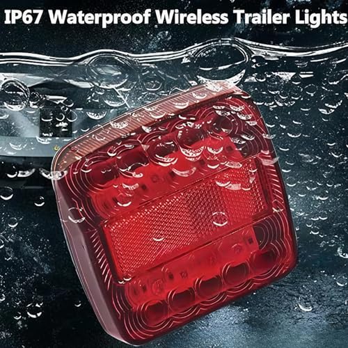 Luces traseras inalámbricas LED magnéticas para remolques y camiones con kit de carga 4