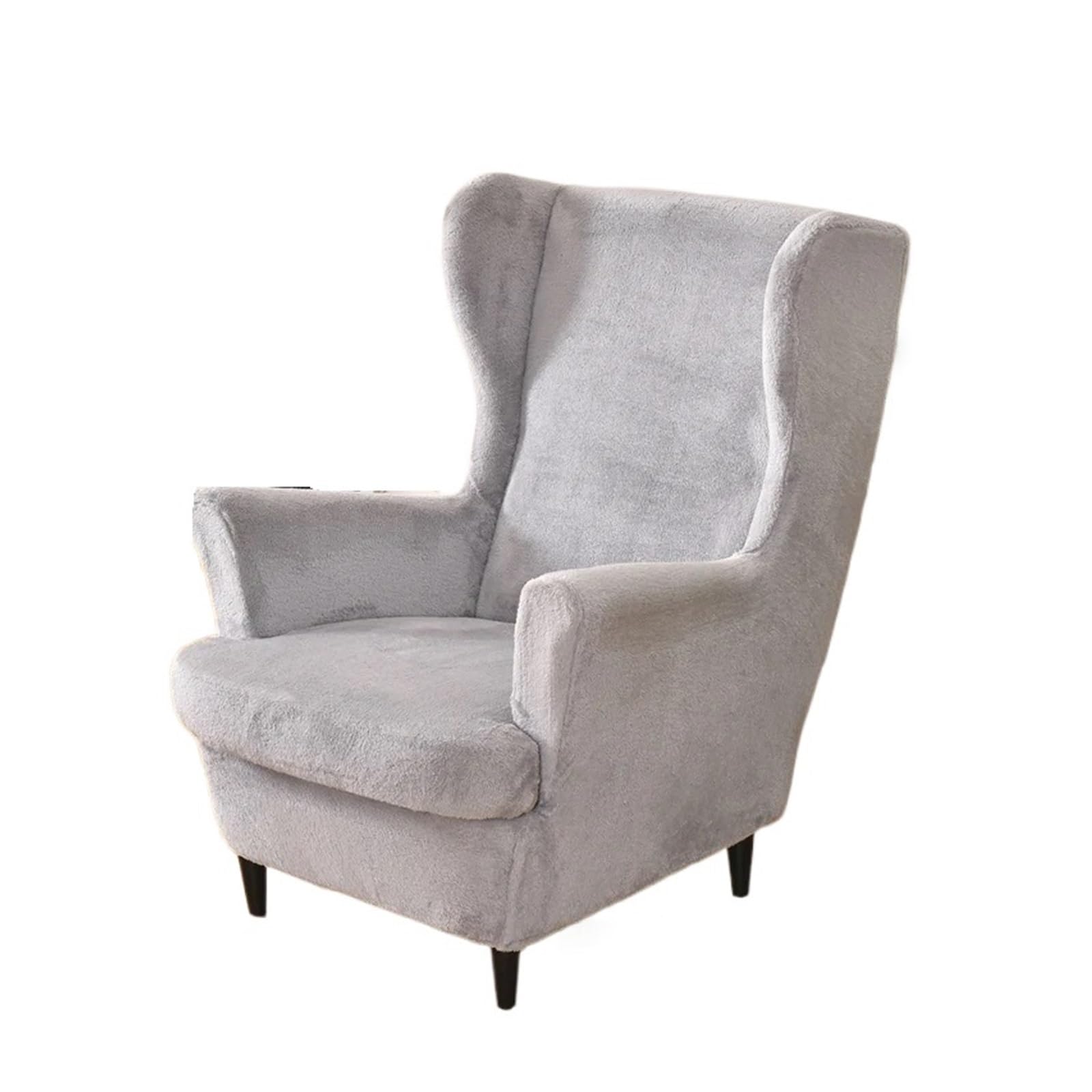 GCYEIDMA Wing Chair Slipcover Thicken Plush Wing Chair Cover Stretch WingBack Armchair Slipcovers Elastic Single Sofa Covers with Seat Cushion(A2 Wingchair Cover)