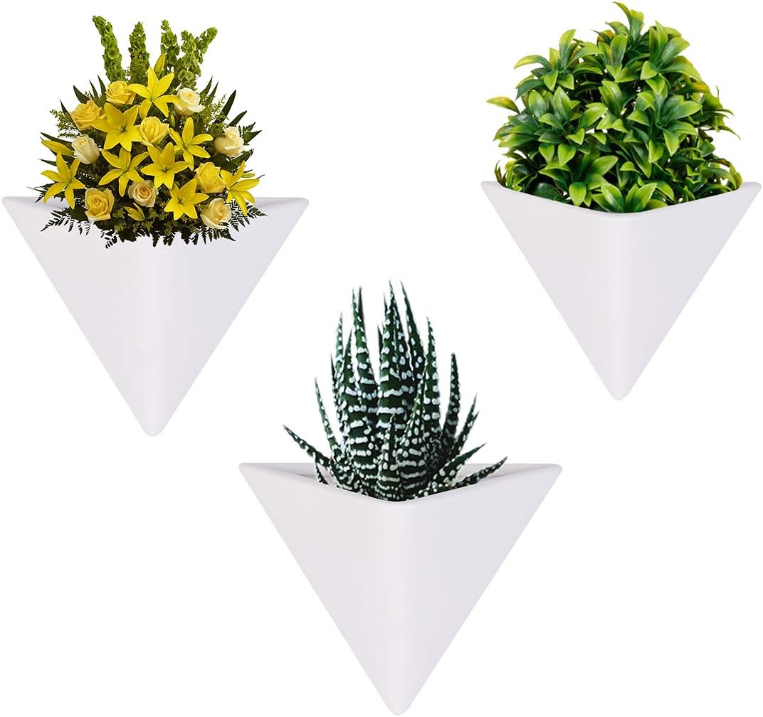 LANMU Hanging Container,Handcrafted Wall Vases,Geometric