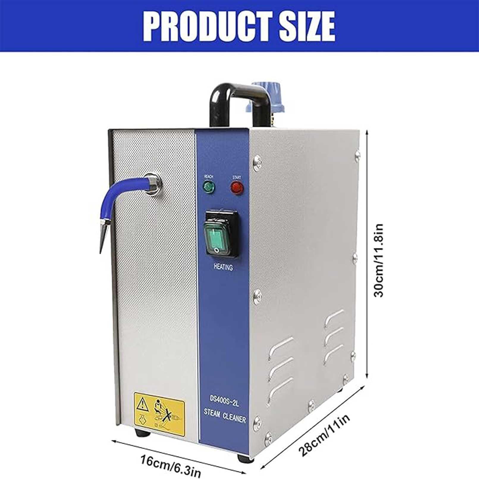 1300W Limpiador de Joyas de Oro y Plata Vaporizador Equipo de Lavado de Gemas 2L Máquina Limpiadora de Joyas a Vapor para Anillos, Relojes, Pendientes,Gafas