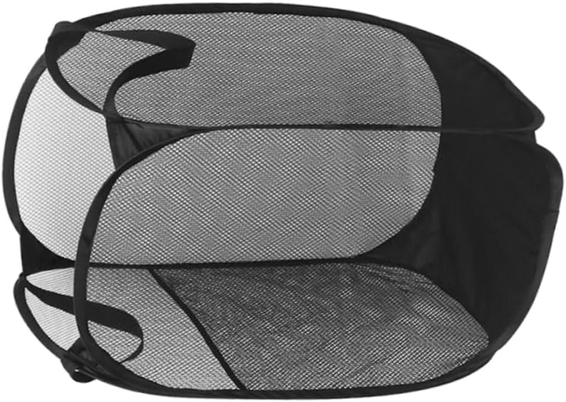 2pcs Mesh Popup Laundry Hamper Clothes Basket Foldable Black