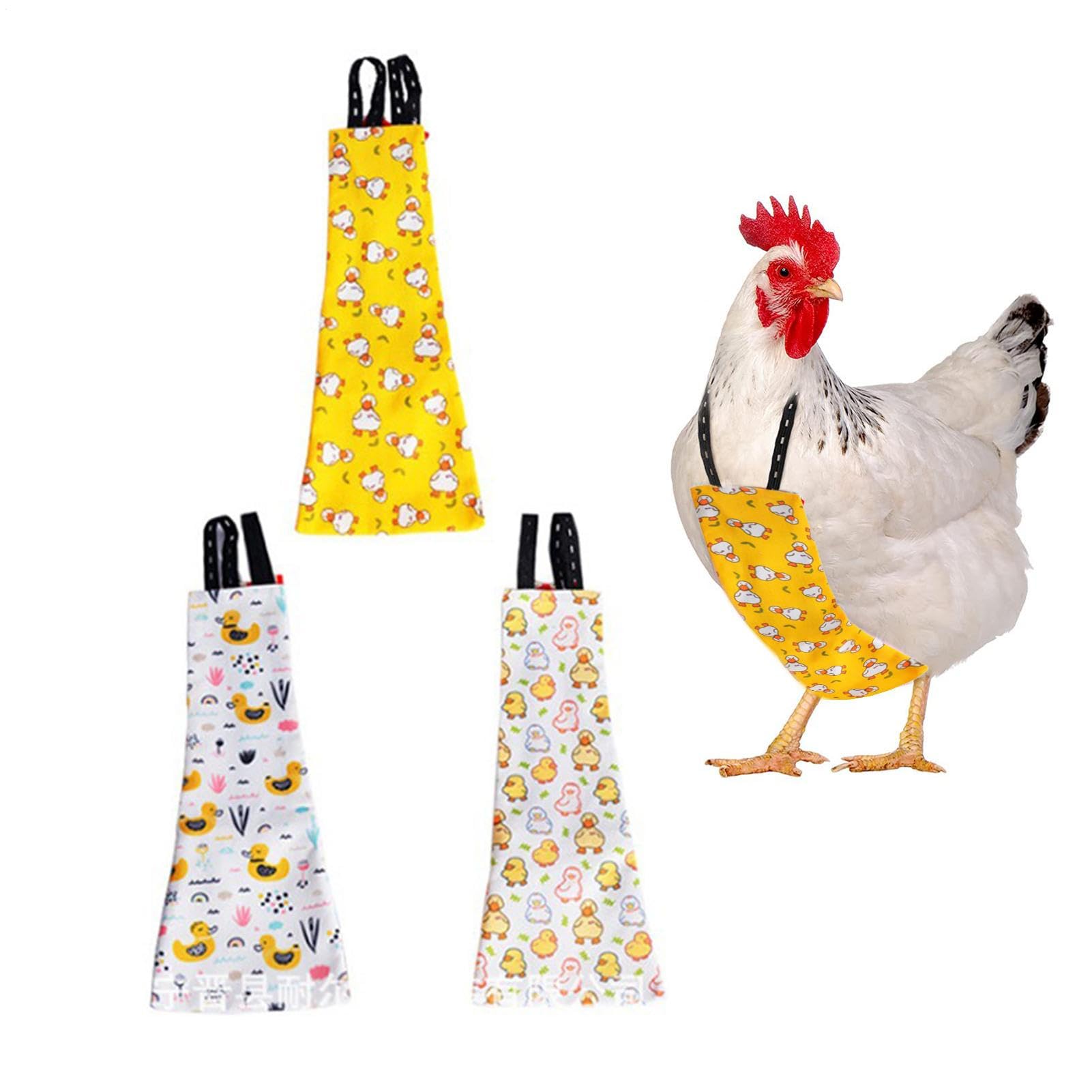 Couches De Canard, Tissu en Coton Respirant | Paquet De 3 Vêtements Réutilisables Et Lavables pour Animaux De Compagnie, Cette Couche Réglable Anti-Fuite pour Poule Empêche Les Taches D'urine sur Les