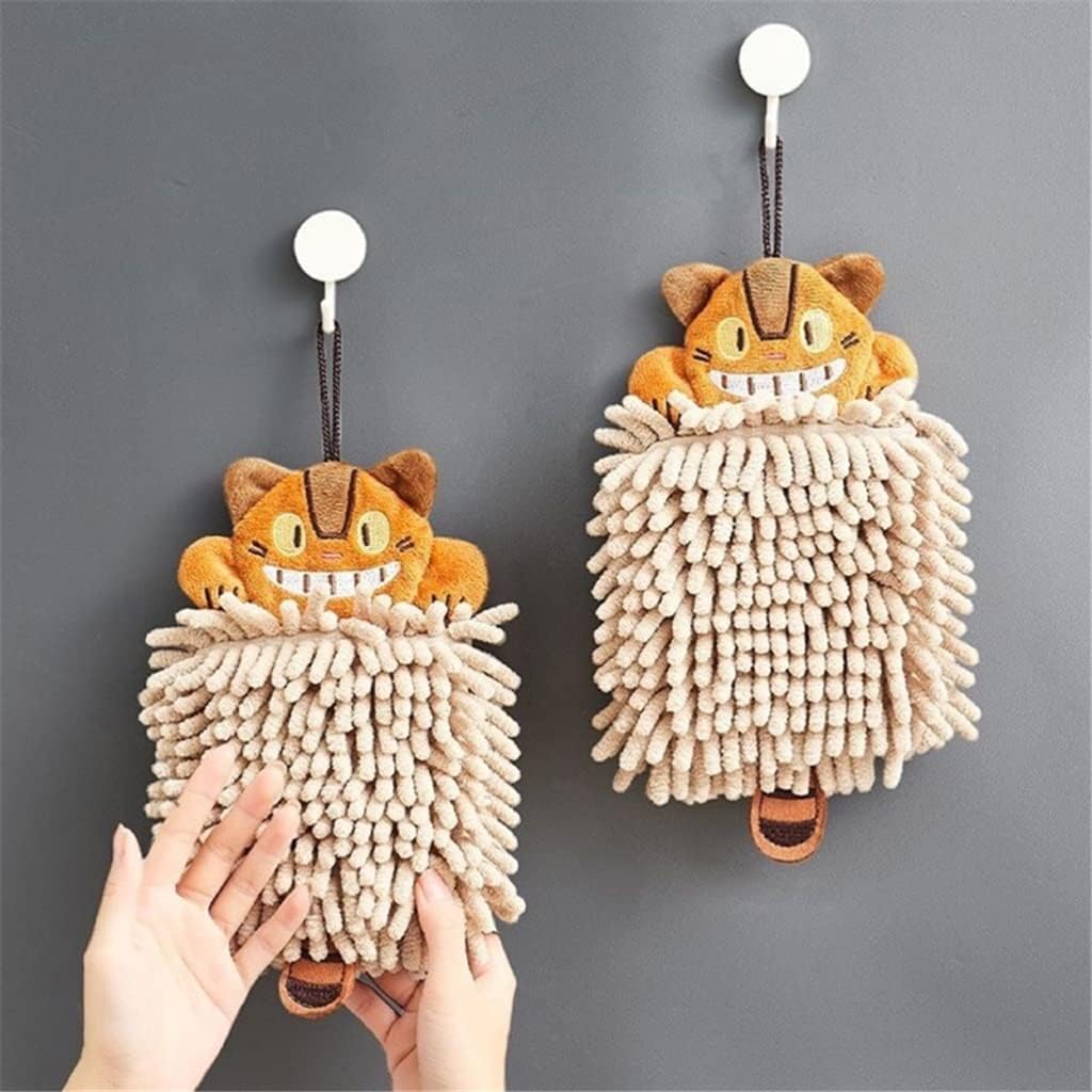 Household Wall Hanging Towel Cartoon Animal Chenille Hand Towel Kitchen Absorbent Handkerchief