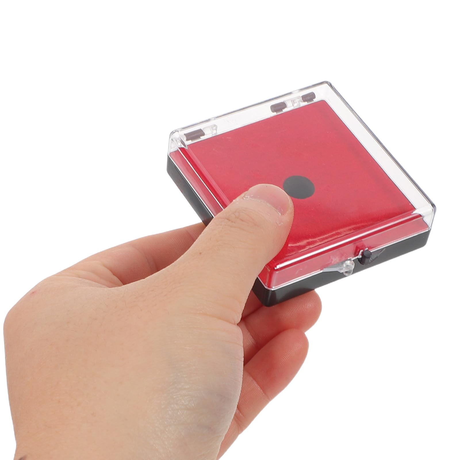 VALICLUD Boîte de Rangement pour Pièces de Monnaie et Rangement Polyvalent avec Doublure en Velours en Plastique Rouge Visibilité Claire Lot de 12pcs pour Exposition à Domicile