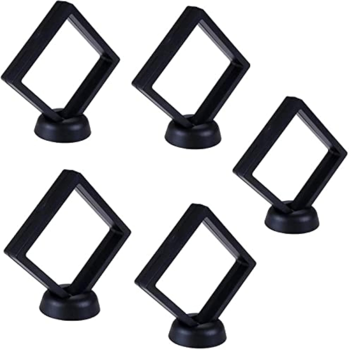 5 soportes flotantes 3D de película fina para exhibición de joyas