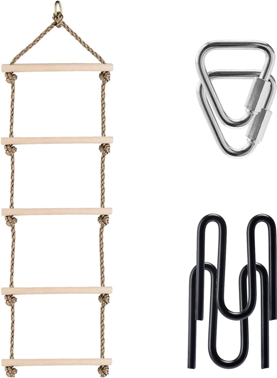 Hyponix Sporting Wooden Ladder for Monkey Line and Gorilla Line and Other Ninja Warrior Obstacle Courses
