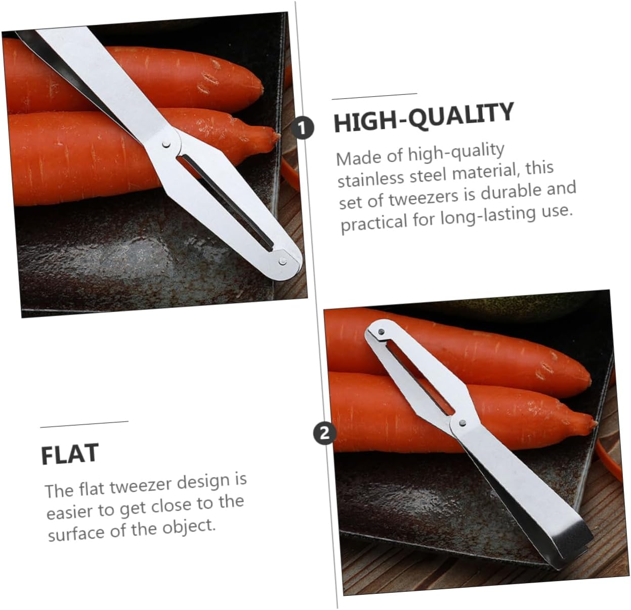 6pcs Precision Food Tweezers Multi-functional Styling Utensils for Culinary Beauty and Stainless Steel Kitchen Tool for Home and Restaurant Use