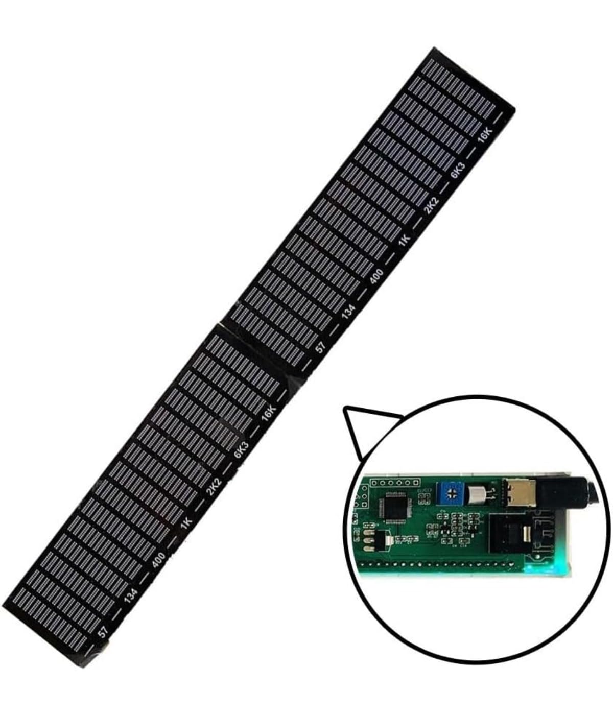 Module d'affichage audio LED - Module d'affichage du spectre de musique - Indicateur de niveau audio - Microphone double - Pour éclairage ambiant - Noir