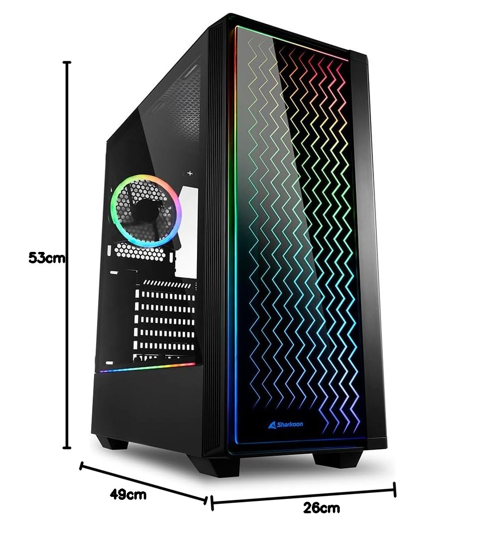 Sharkoon Rgb Lit 200 Midi Tower Nero (sharkoon Rgb Lit 200 - Tower - Atx)