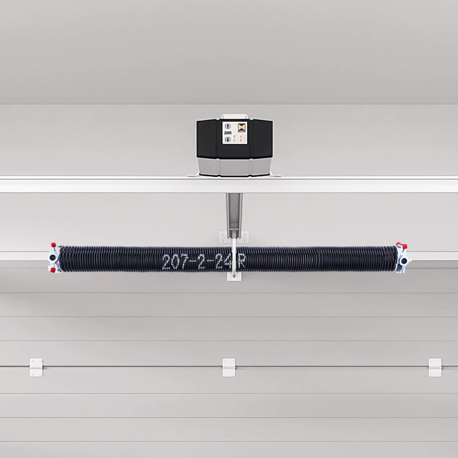 VEVOR Resortes de Torsión para Puertas de Garaje con Barras de Enrollado Antideslizantes y Guantes, Par de Φ5,26 x Φ50,8 x 618 mm, 16 000 Ciclos, Revestimiento Negro de Electroforesis para Reemplazo