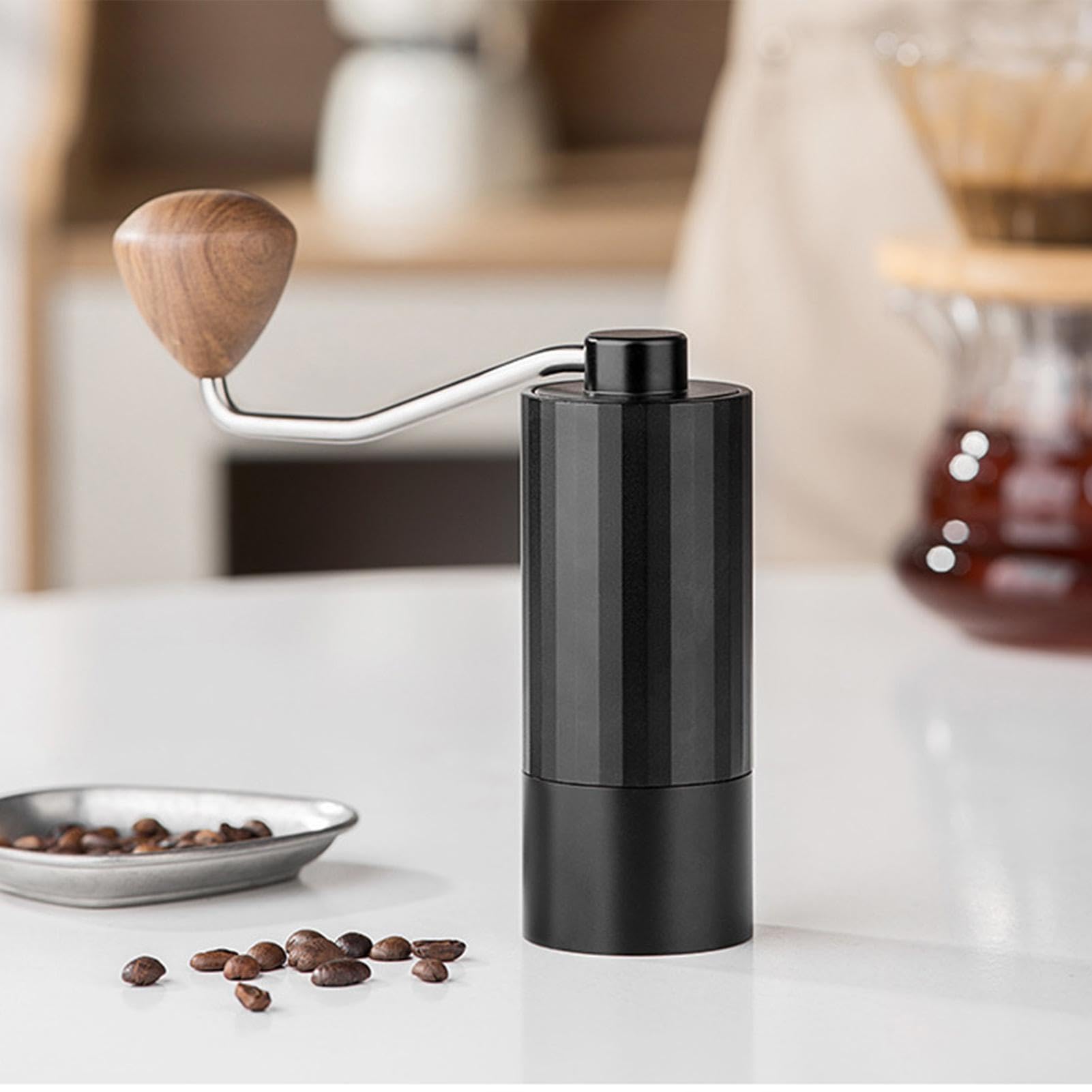 Molinillo de café manual ligero | Molinillo de café compacto | Molinillo de café de mano, molinillo de rebabas ajustable de acero inoxidable, molinillo cónico portátil para café molido fresco en | Preparador De Latte Para El Desayuno Para El Hogar Bar La