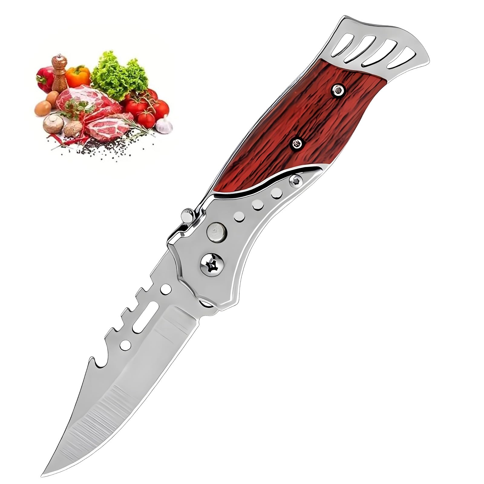 PANCA Stainless Steel Utility Knife with Wooden Handle | Multipurpose Kitchen & Office Cutting Tool for Daily Household Tasks, Craft, Packaging & General Use-image-11