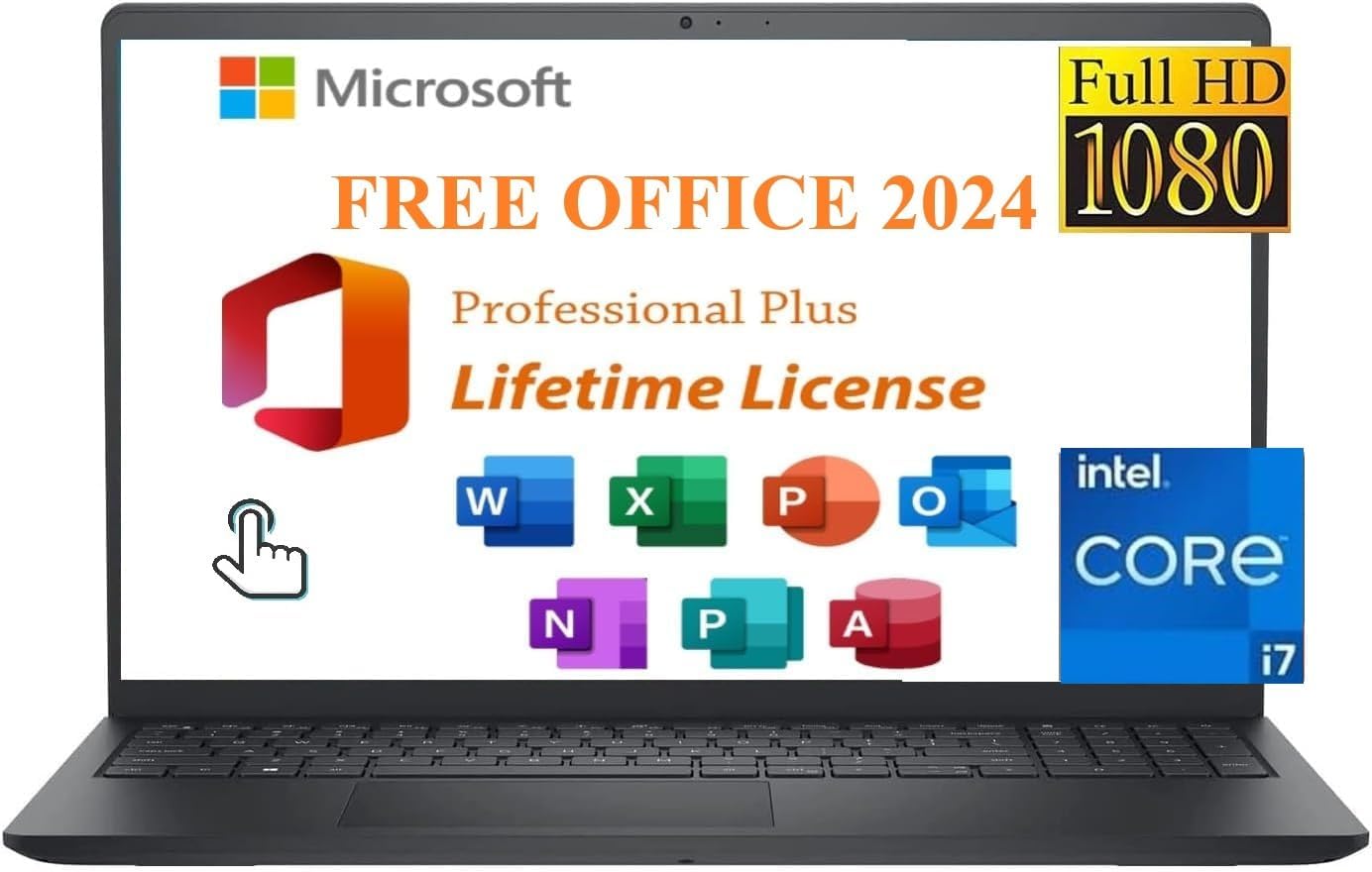 Dell Inspiron 15 3530 Laptop, 15.6" FHD Touchscreen, Intel Core i7-1355U, 32GB RAM, 1TB PCIe SSD,Microsoft Lifetime Office 2024, Wi-Fi 6, Long Battery Life, Windows 11 Pro, Black