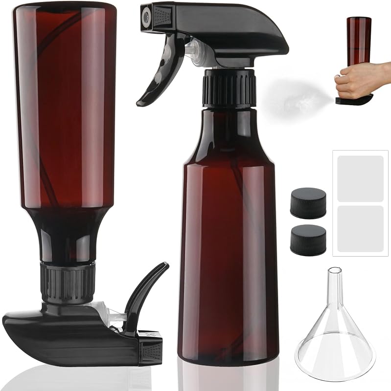 Frascos borrifadores reversos de plástico 360° Decorniqu, 310 mL, pacote com 2