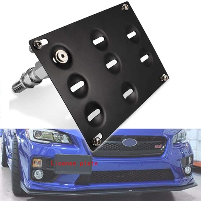 Buy JDM Style Front Bumper Tow Hook License Plate Mounting Bracket