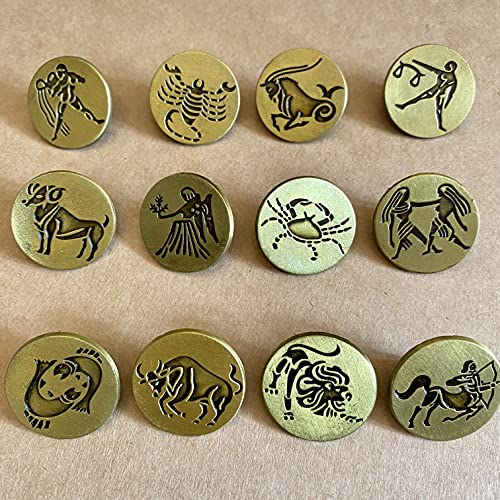 12pcs Astrological Sign Pins Star Sign Enamel Pins Set Vintage Constellations Brooch Zodiac Sign Lapel Pins for Backpacks Jackets Hat Jewelry4
